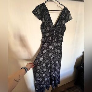 Express Black and White button down Maxi Dress